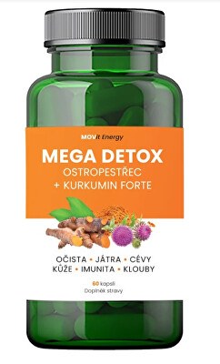 MOVit Energy - Mega Detox Ostropestřec + Kurkumin FORTE 60 kapslí